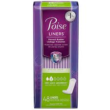 POISE PANTILINERS VERY LIGHT    48'S