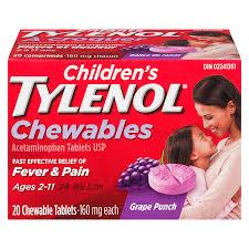TYLENOL CHILD CHEWABLES GRAPE   20'S