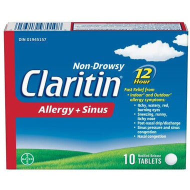 CLARITIN 24HR ALLERGY+ SINUS Non-drowsy