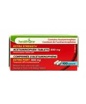 H ONE ACETAMINOPHEN 500MG TABS 100'S
