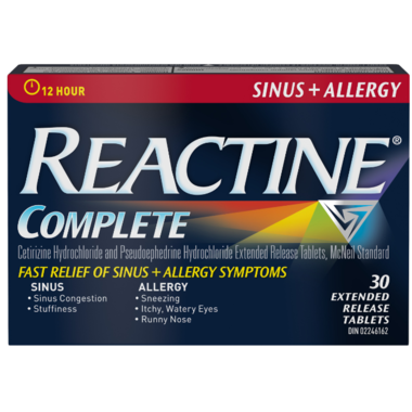 Reactine SINUS & ALLERGY 30s